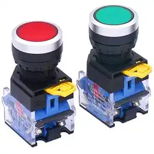 Taster Taiss 22mm Momentan Druck 10A 440V 1NO 1NC DPST im Doppelpack