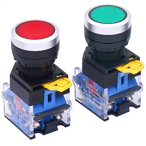 Taster Taiss 22mm Momentan Druck 10A 440V 1NO 1NC DPST im Doppelpack