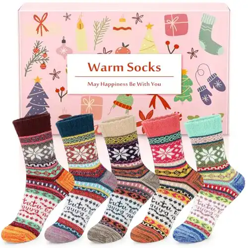 Thermosocken für Damen von Airabc, warme Wollsocken