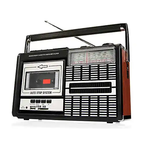 Kassettenrecorder Ricatech PR85 mit Radio und USB-Anschluss