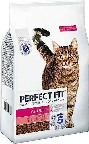 Katzen Trockenfutter Perfect Fit Adult 1+ für erwachsene Katzen Rind