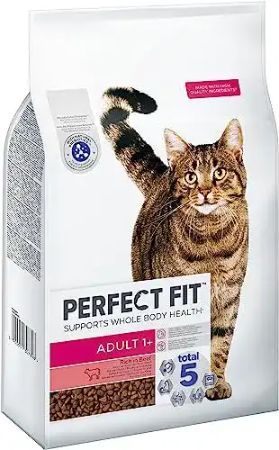 Katzen Trockenfutter Perfect Fit Adult 1+ für erwachsene Katzen Rind