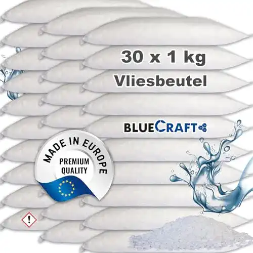 Luftentfeuchter-Granulat Bluecraft 30x 1kg Nachfüllpackung