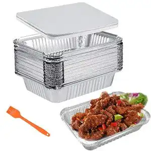 Aluschalen mit Deckel 1000ml – 30 Stück Alu Grillschalen