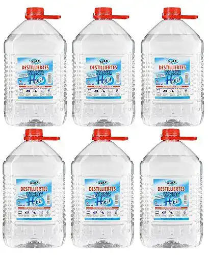 VECARO destilliertes Wasser 30 Liter in 5-Liter-Kanistern