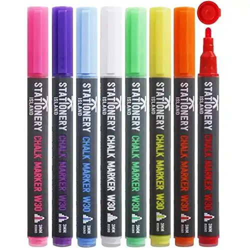 Fenstermalstifte von Stationery Island Abwaschbare Kreidestifte für Fenster und Tafeln