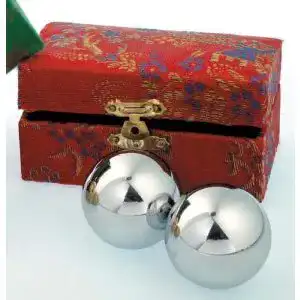 Qi-Gong Kugeln für Meditation in Silber
