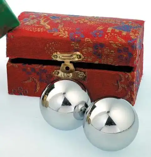 Qi-Gong Kugeln für Meditation in Silber
