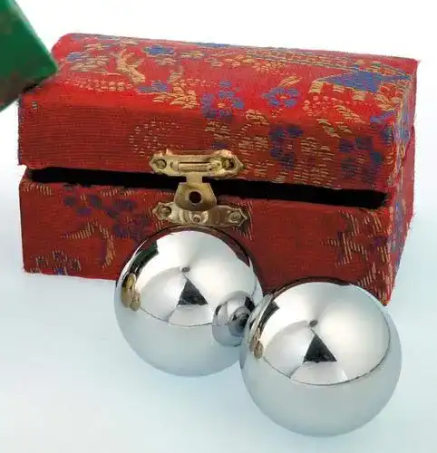 Qi-Gong Kugeln für Meditation in Silber