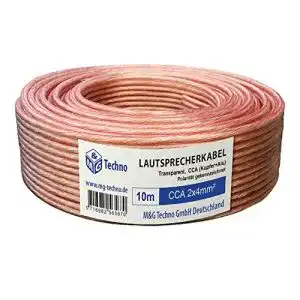 Lautsprecherkabel 4 mm² M&G Techno 10m CCA Transparent