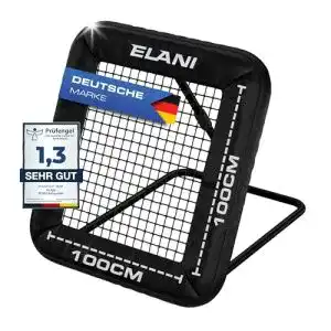 Rebounder Elani 1x1m mit Schutzrand und 6 Heringen für Fußballtraining