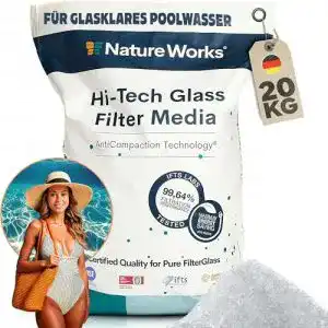 Filterglas für Pool-Sandfilteranlagen 20 kg von Poolomio