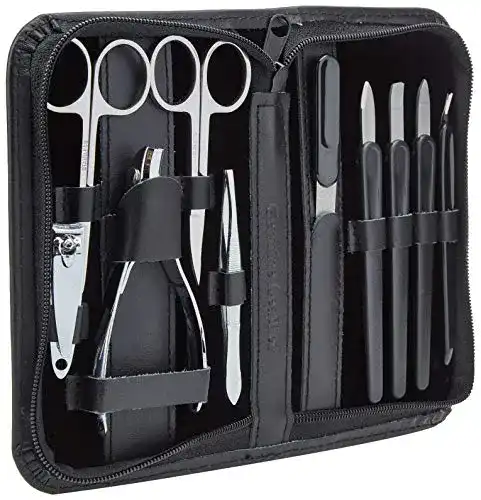 Nageletui Clauss Maniküre Set in Schwarz