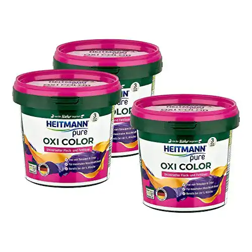 Fleckensalz Heitmann Pure Oxi Color für Buntwäsche, 500g, 3er Pack