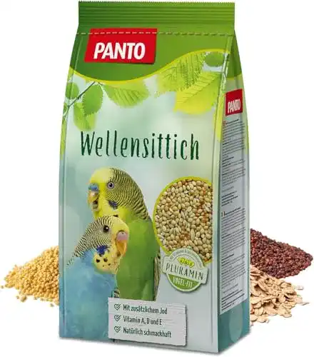 Wellensittichfutter Panto mit Pluramin – Saatenmischung für Wellensittiche
