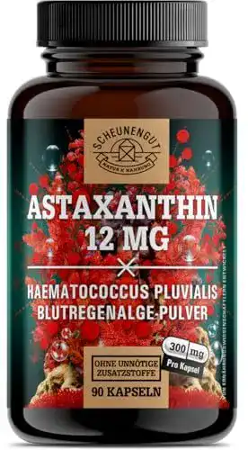 Astaxanthin Scheunengut 12mg – Oxidationsfreies Produkt aus Frankreich