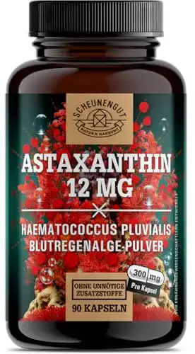 Astaxanthin Scheunengut 12mg – Oxidationsfreies Produkt aus Frankreich