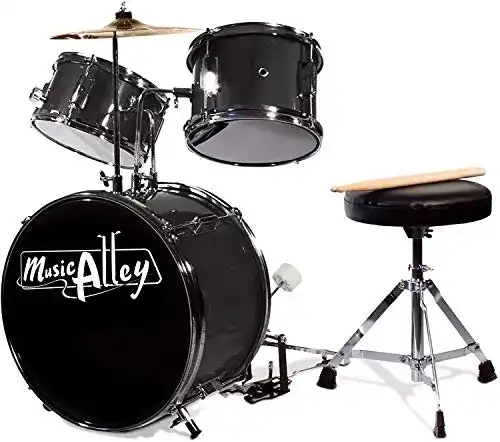 Schlagzeug Music Alley Junior Drum Kit für Kinder mit Kick Drum Pedal