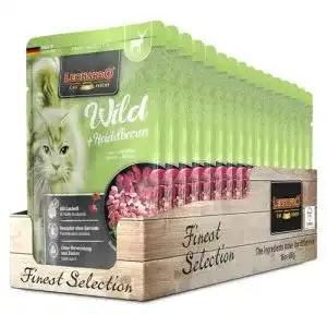 Leonardo Nassfutter Frischebeutel 16x85g Wild für Katzen