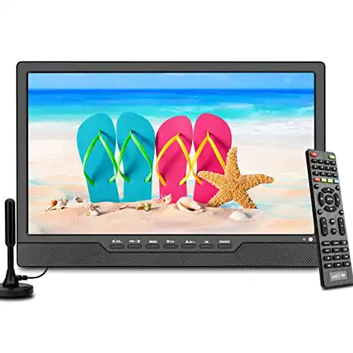 Tragbarer Fernseher SOYAR 14 Zoll LCD Fernseher mit DVB-T2