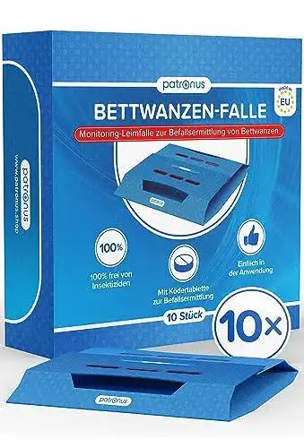 Patronus Bettwanzenfalle für die Bekämpfung von Bettwanzen – 10 Stück