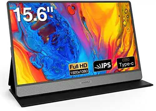 Tragbarer Monitor KOORUI 15,6 Zoll 1080P FHD IPS