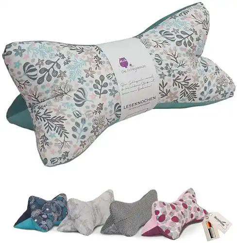 Leseknochen Schleyereule Nackenkissen Blumen waschbar und bequem