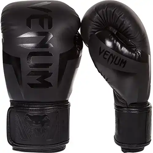 Boxhandschuhe Venum Unisex Elite in Matt Schwarz, 12oz EU