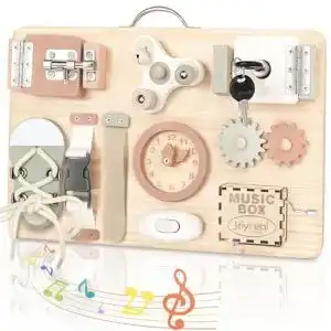 Motorikwand Joyreal Montessori Busy Board – Motorikbrett für Kinder