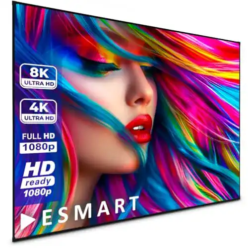 ESMART Expert UKD Tageslicht-Rahmenleinwand für Heimkino
