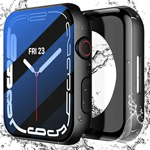 Apple Watch 6 Hülle Misxi 2 in 1 wasserdicht mit Displayschutz