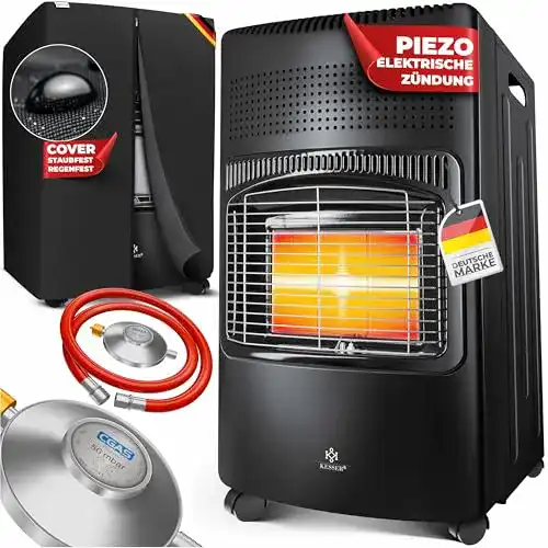 Kesser Heizstrahler 4200 Watt Keramik Gasheizer mit Zubehör