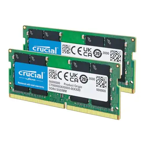 Crucial 64GB RAM DDR4 3200MHz CL22 (2x32GB) Arbeitsspeicher Kit