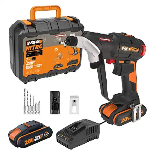 Worx WX177 NITRO Akku-Bohrschrauber Switchdriver mit 2 Akkus und Ladegerät