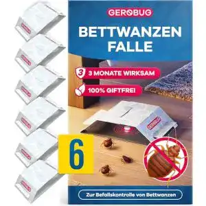 Bettwanzenfalle Gerobug 6 Stück – Klebefallen zur Früherkennung von Bettwanzen