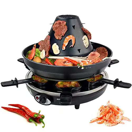 Tatarenhut Syntrox Germany Tischgrill und Raclette für 6 Personen