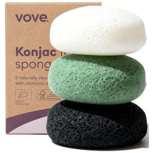Konjac-Schwamm Vove Bio-Konjac-Gesichtsschwämme 3er-Pack