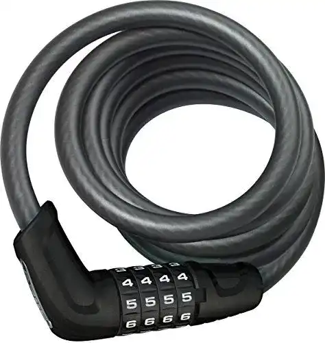 Abus Kabelschloss Tresor 6512C/180 – kompaktes Spiralkabelschloss mit Zahlencode
