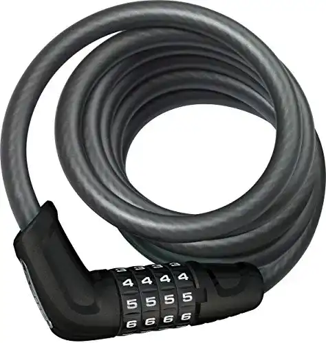 Abus Kabelschloss Tresor 6512C/180 – kompaktes Spiralkabelschloss mit Zahlencode