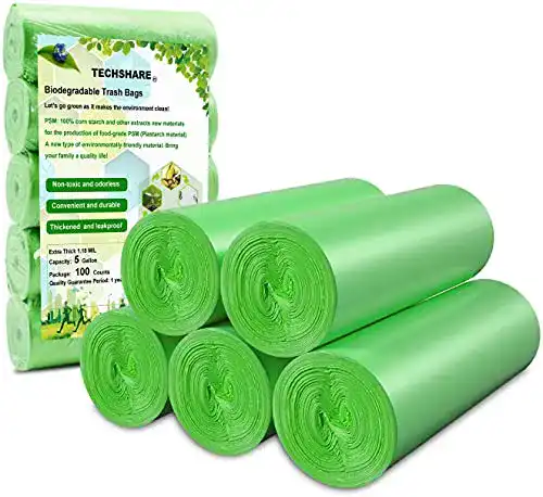 Kompostierbare Müllbeutel 20l von Techshare für Biomüll