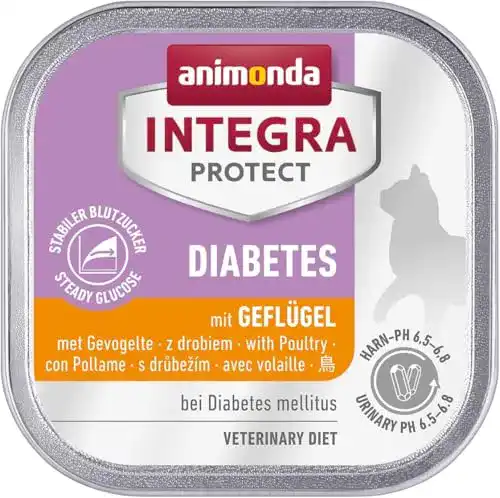 Diabetes Katzenfutter Animonda Integra Protect mit Geflügel 16 x 100 g