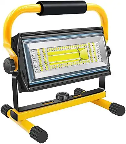 LED Akku Strahler Sylstar, 80W, 7000 Lumen, kabelloser Baustrahler