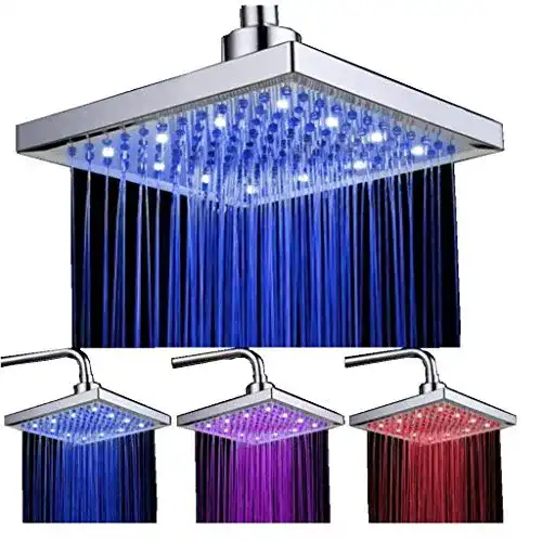 LED Duschkopf Delipop 8 Zoll Regendusche mit Farbwechsel