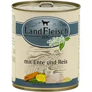 LandFleisch Hundefutter Pur mit Ente und Reis