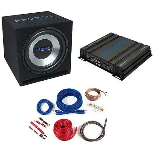 Crunch Subwoofer CBP500 – 30 cm Subwoofer mit 2-Kanal Verstärker