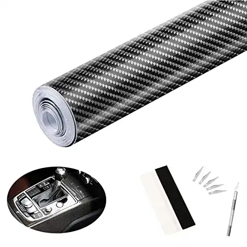Autofolie Sfesnid 6D Carbonfolie mit Folierungs-Werkzeug-Set