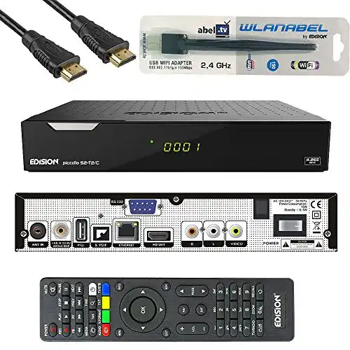 Sat-Receiver Edison Piccollo S2+T2/C Full HD mit WLAN und HDMI