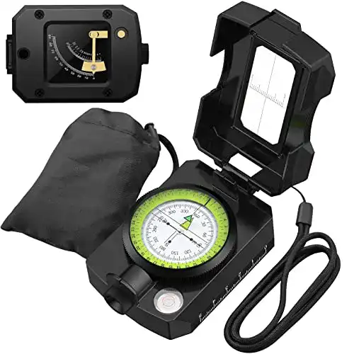 Taschenkompass Proster mit Neigungsmesser und IP65 Wasserschutz