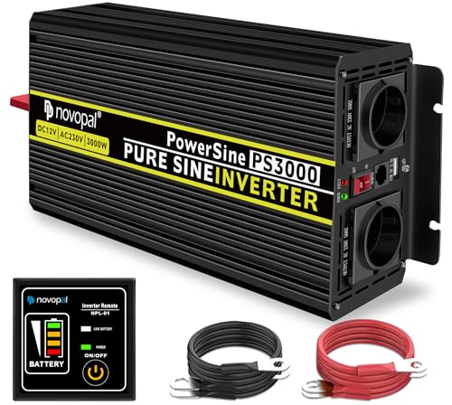 Sinuswechselrichter Novopal 3000W KFZ – Reine Sinuswelle für 230V