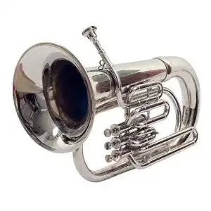 Euphonium in Silber Chrom mit 3 Ventilen und Mundstück